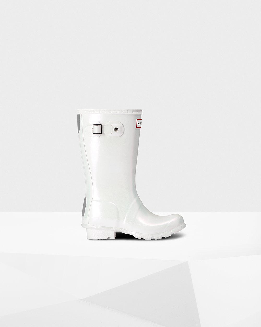 hunter rain boots silver